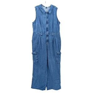 Universal Thread Denim Utility‎ Jumpsuit Juniors 17 Fair Trade Workwear Chic